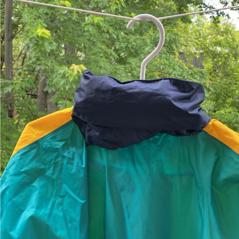 Colorblock Rain Jacket - Yellow Navy Teal Red - Picture 3 of 6